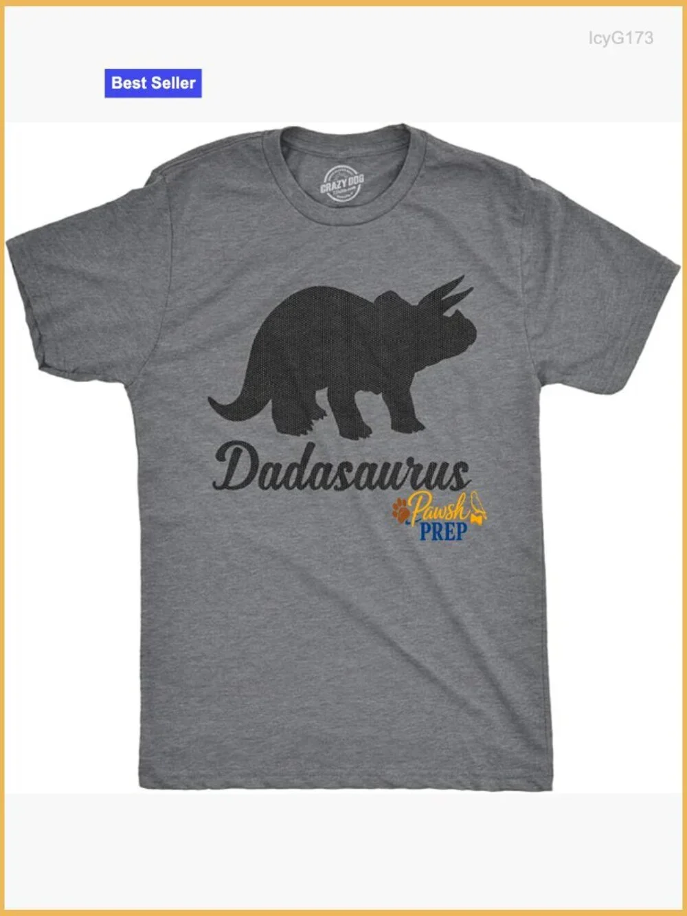 Men's Novelty T-Shirt Dinosaur Dad Joke Regular Fit Cotton Blend